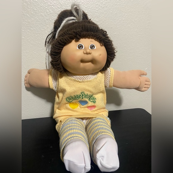 Rare Vintage Silk Tag Stamped Cabbage Patch Doll- Brown Hair - Picture 3 of 17